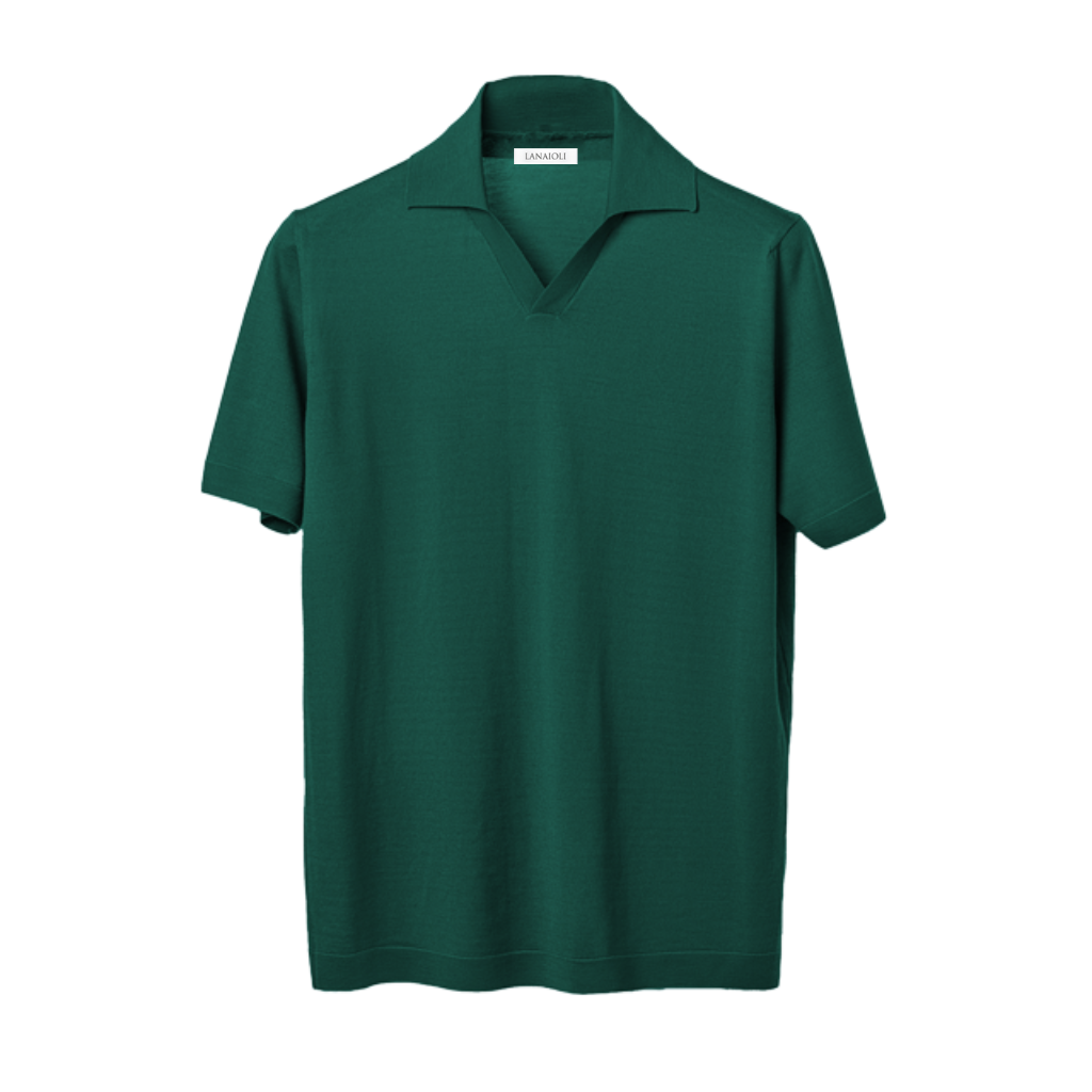 Polo Uomo Maniche Corte Pura Lana Merino Extrafine