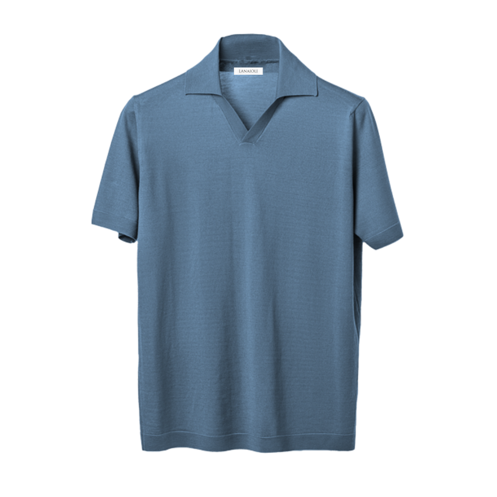 Polo Uomo Maniche Corte Pura Lana Merino Extrafine