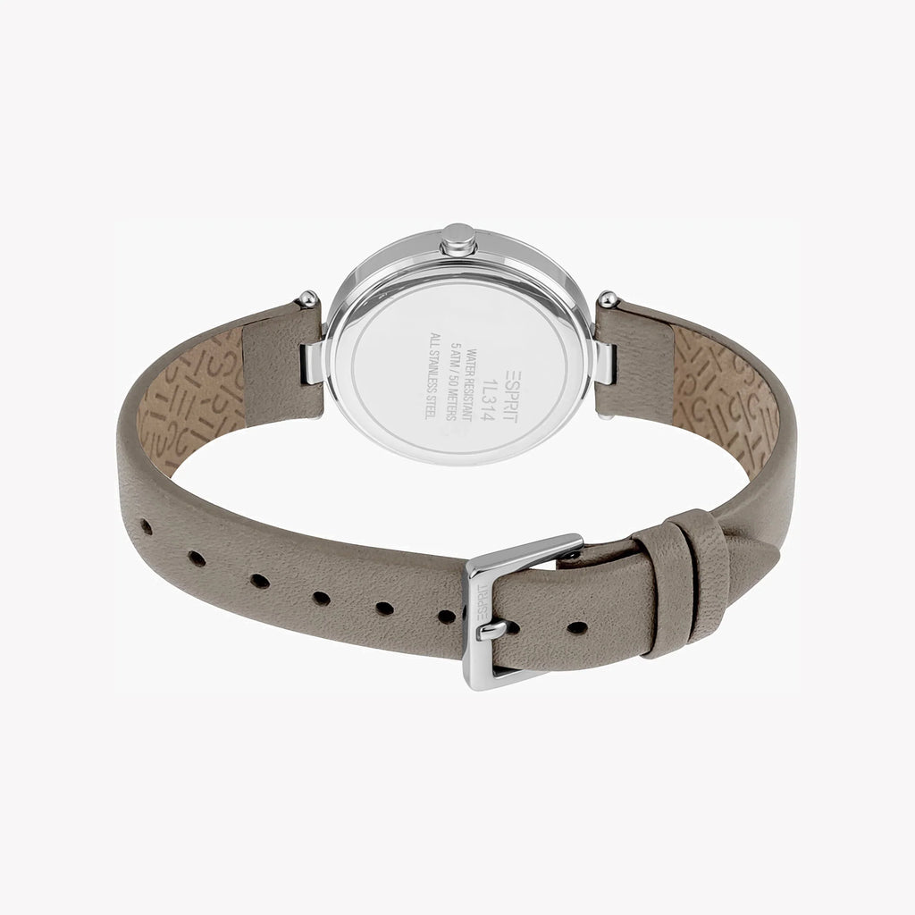 Orologio da donna Esprit in pelle grigia, acciaio inossidabile | Es1l123m0045